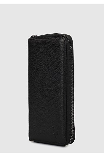 Carrera Black Car006 Black Genuine Leather Wallet