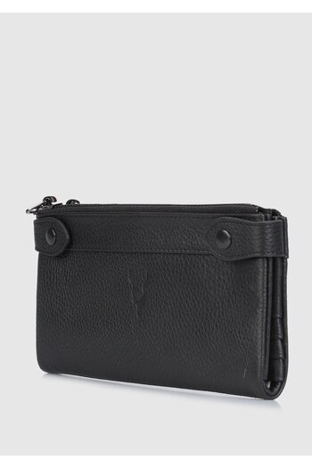 Carrera Carrera Car004 Black Genuine Leather Wallet