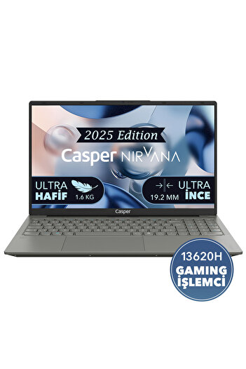 CASPER Nirvana X600 i7-13620H 32GB 500GB SSD 15.6" W11P Laptop X600.1362-DV00R-G-F