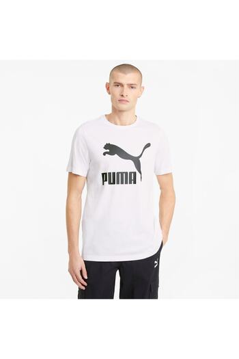 Puma Ανδρικό μπλουζάκι με λογότυπο Classics Λευκό μπλουζάκι με λογότυπο 53008802