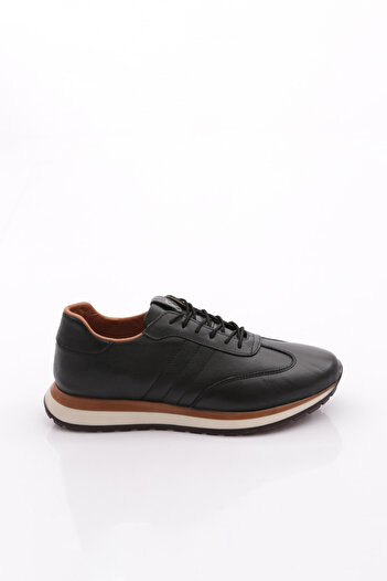 DGN Men's Sneakers Shoes Genuine Leather Black 72231081