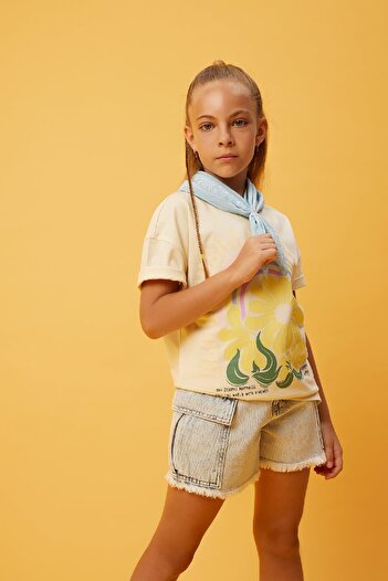DeFacto Girl's Cargo Fit Jean Shorts A8727a823hs