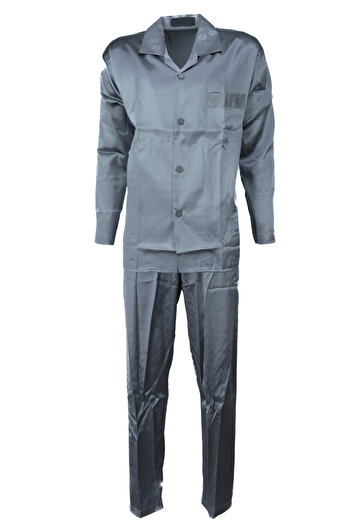 Oppland Men's Stylish Classic Model Pajama Set Premium Satin Fabric Fermo Model Full Mold with Pockets