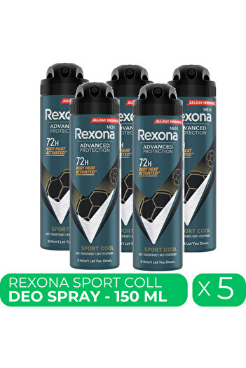 Rexona Men Sport Cool, deodorant spray for men, 5 pcs x 150 ml