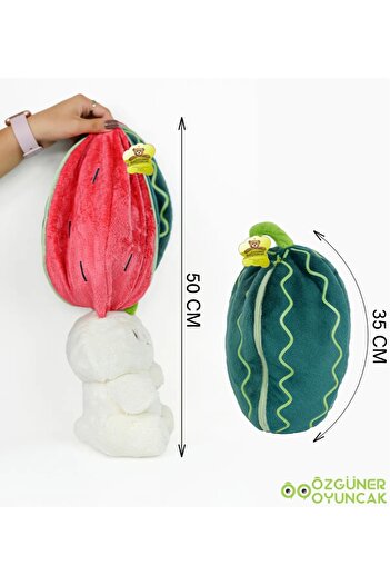 Özgüner Oyuncak Pandamkee Havuç Tavşan Çantalı  Sevgiliye Özel 50 cm