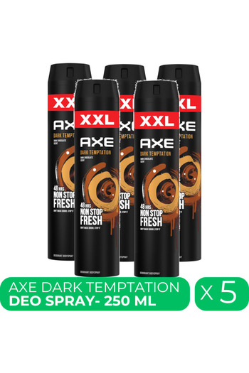 Axe Men Dark Temptation, deodorant spray for men, 5 pcs x 250 ml