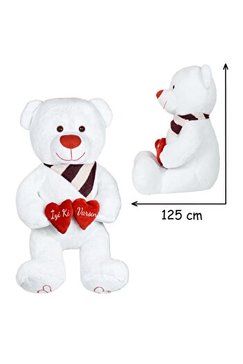 Pandamkee 125 cm Good You Innocent Teddy Bear Holding a Double Heart