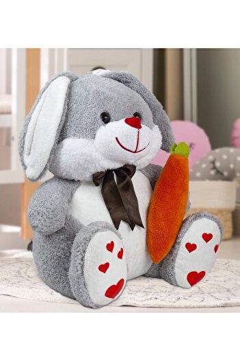 Pandamkee Cute 80 cm Rabbit Holding a Carrot in Her Hand