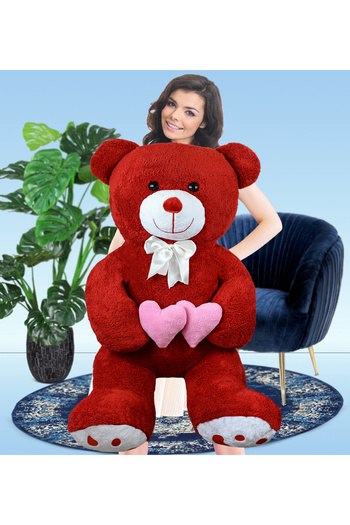 Özgüner Oyuncak "Bobo Double Heart Plush 130 cm - Perfect Gift to Hug!"