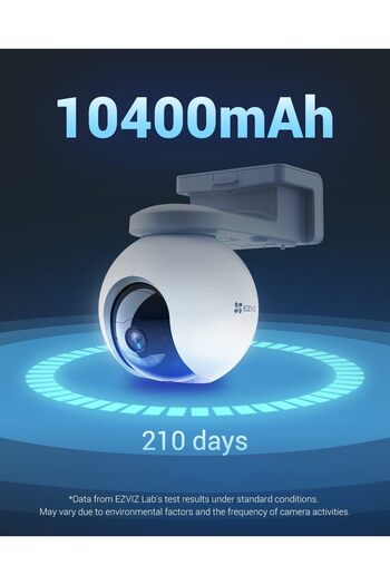 EZVIZ HB8 Security Camera, 2K+ Outdoor WiFi Camera with Battery, Two Way Talk, Color Night Vision, W