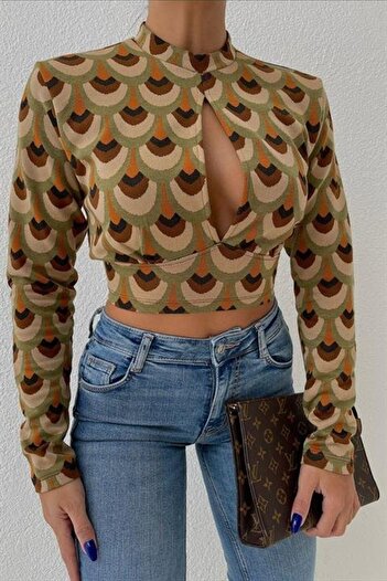 TheShine Eyesof Autumn Cut Out Blouse 3018-08