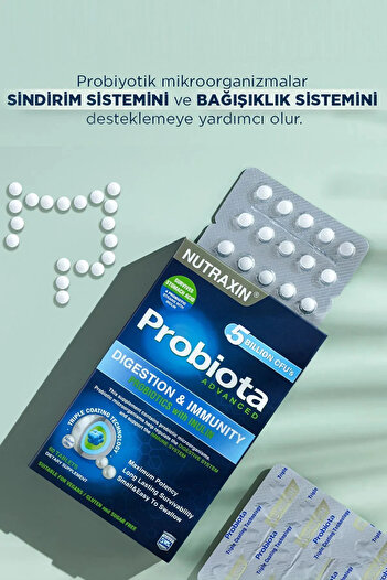 Nutraxin Probiota Advanced 60 Tablets - 5-Pack Vivid Probiotic Tablets, 3-Layer Technology