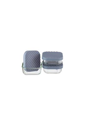 Dania 3-Piece Glass Food Storage Container Set with Microwaveable Plastic Lid