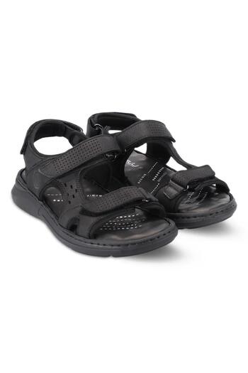 Forelli 40526 Bruce Black Nubuck Men's Genuine Leather Sandals