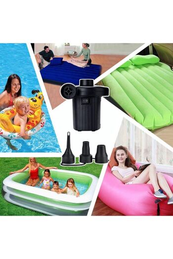 Fırsat7 220v Electric and Lighter Air Pump Inflatable Mattress Boat Bagel Inflatable Sofa Sea Bed Pump Air Pum