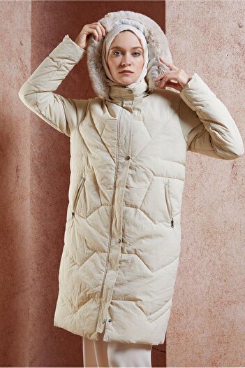 Alvina Hooded 90519 Model Coat