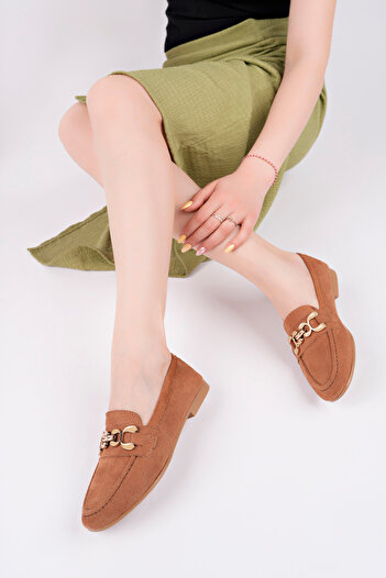 pasyone Tan Babet Buckle Detailed Casual Shoes
