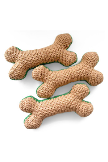 Pet And Planet Knitted Bone Cotton and Eco-Friendly Dog Toy