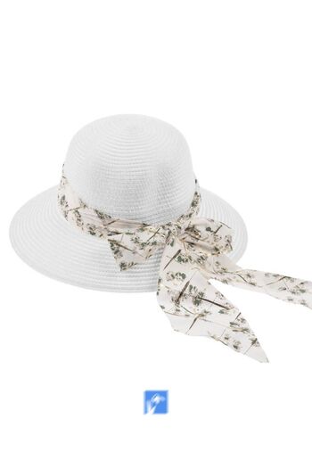 Kardelen Butik Denizli Short Brim Luxury Straw Hat for Women (57-58 cm) (Contraction Rope Available Inside) (Diameter: 33cm)