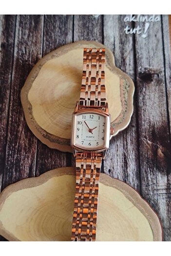 QUARTZ Retro Kasa Rosegold Renk Saat