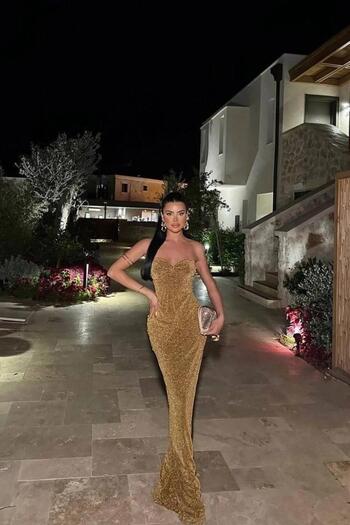 sajarsln Φόρεμα Saja Rsln Flower Fabric Lycra Glitter