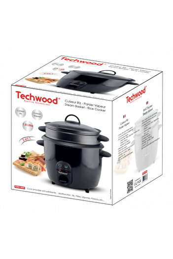 Techwood TCRV-1826 rice cooker, 1.8L, 900W, steam cooking basket