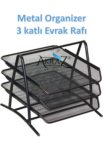 Akraz Art Design Метален органайзер за документи, 3 части