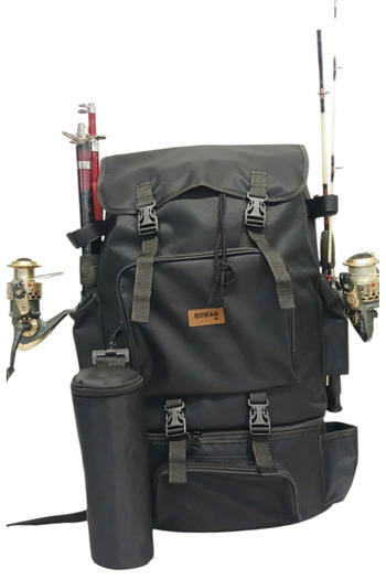ROWAN ÇANTA Thermal Flask Bag with Bag and Camping Fishing Rod Fixation 62*41*22