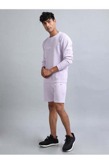 Bushirt By Styli Textured Round Neck T-Shirt and Shorts Co-Ords