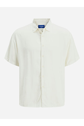 Jack & Jones Solid Spread Collar Regular Fit Shirt