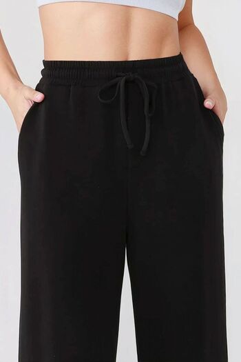 Hiccup Wide Leg Elastic Waist Knitted Sweatpants