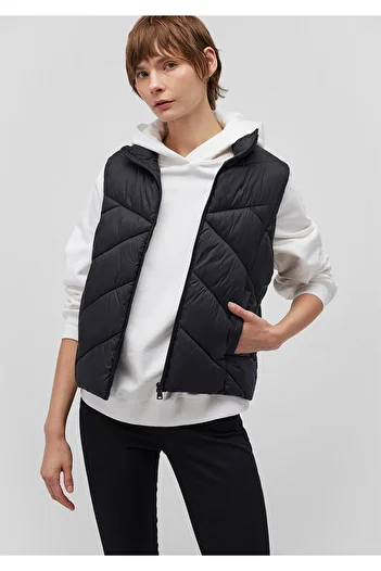 Mavi Black Inflatable Stand Collar Vest - Fitted Cut 1110226 -900