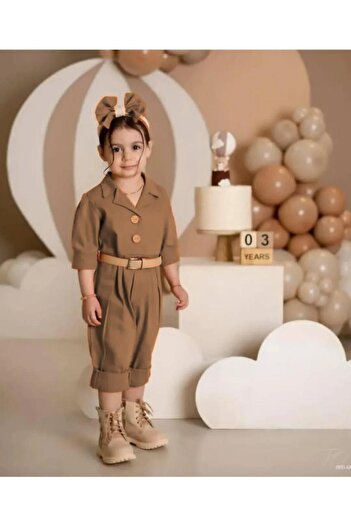 KOKOŞ BEBEK Kokoş Jumpsuit with Belt Gift |   Between 3/10 Years