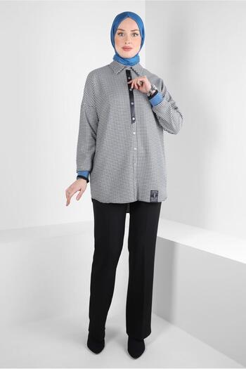 Alvina SCRATCH PATTERNED SHIRT TUNIC 44325
