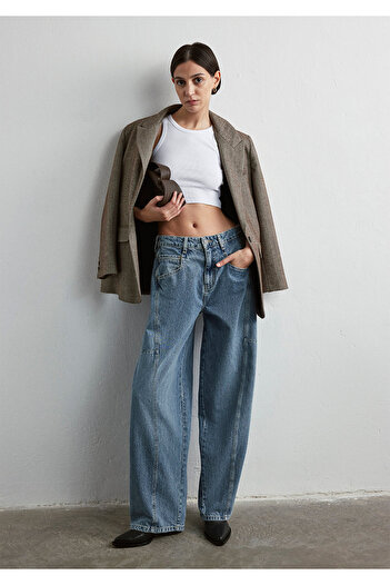 Mavi Rosalie Iconic Indigo Jean Trousers - Misty, Blue 1010778 -88189