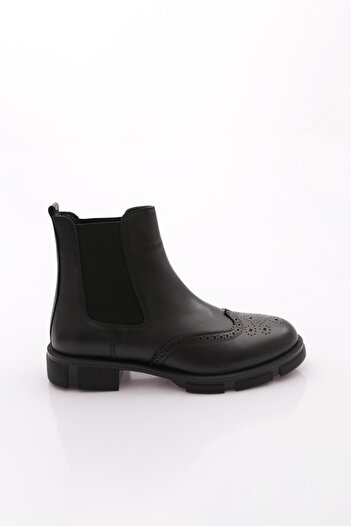 DGN Men's Chelsea Boots Genuine Leather Black Analine 95123210