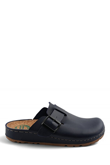 FLY SOFT Navy Blue Buckle Sabo Women's Slippers (7 Point Anatomic Sole) Doctors, Nurses, Hospitals, Cooks, Pharmacists