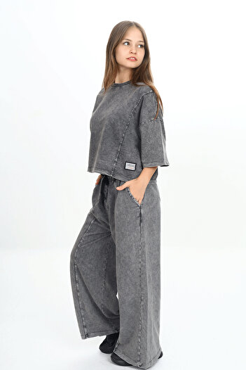 HayKids Σετ φόρμας για κορίτσια - Crew Neck Washed Rope