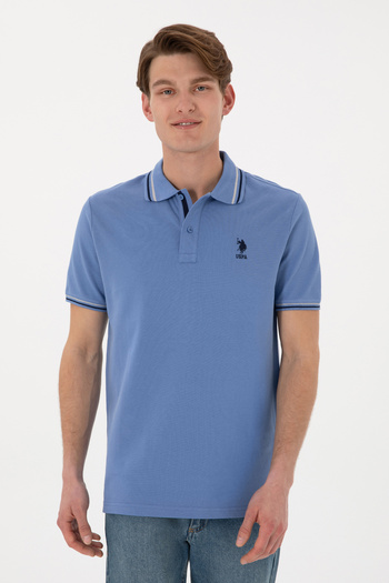U.S. Polo Assn. Erkek Regular Fit Polo Yaka Koyu Mavi Basic Tişört 50306011-VR032