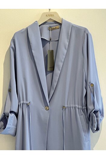 Kayra Gathered Long Jacket at the Waist