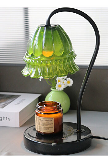 sharpdo Bedroom Romantic Table Lamp Wax Lamp, Marble Aromatherapy Lamp, Dimmable,Support Timing