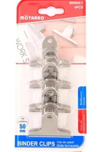 MOTARRO MN004-1 Binder Clips Strong Metal Paper Clips for Office, School & Home Organization (PACK OF 2)