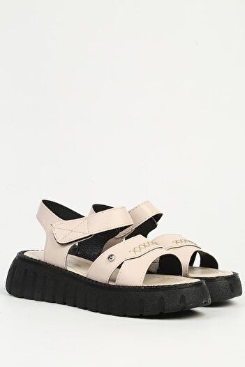 Pierre Cardin Cream Women's Sandals Pc-7482