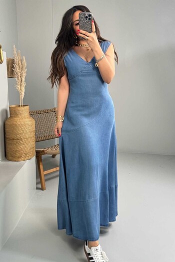 Sohotique By P Rochie albastră cu decolteu în V