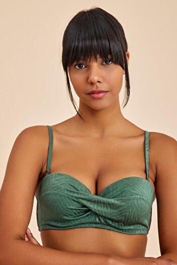 Amarelle Bali Green Underwire Padded Strapless Push-Up Bikini Top