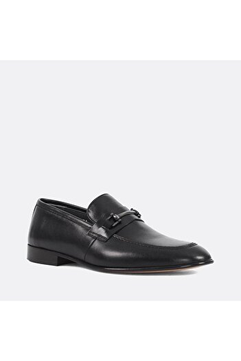 Celal Gültekin Men's Black Leather Loafer