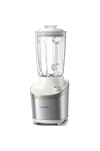 Philips Philips HR3760/01 blender, 1500 W, 2 l glass jar, white metal body, 4 enameled blades