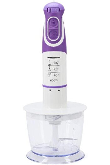 Heinner Blender de mana Heinner HB-600UV, 600W, 0.7l, 5 viteze (Alb/Mov)