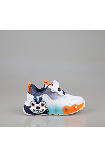 pepino 1905 White Navy Blue Kids Sneakers