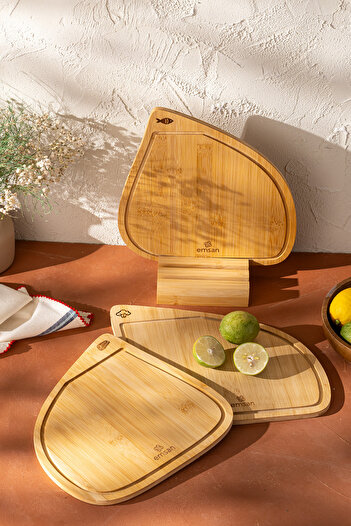 Emsan Bamboo Threeline 3-Piece Cutting Board